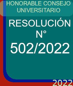 RESOLUCION HONORABLE CONSEJO UNIVERSITARIO No 502/2022